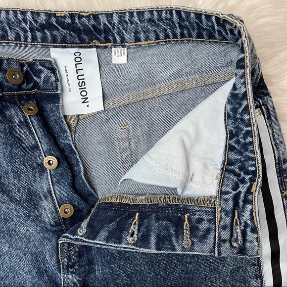 ASOS x Collusion | x005 Straight Leg Striped Denim Jeans - Picture 4 of 16